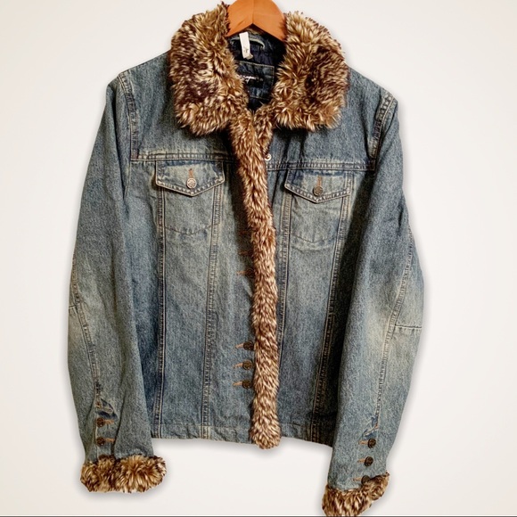 black rivet denim jacket